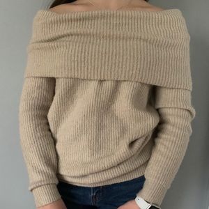 Off-the-shoulder sweater